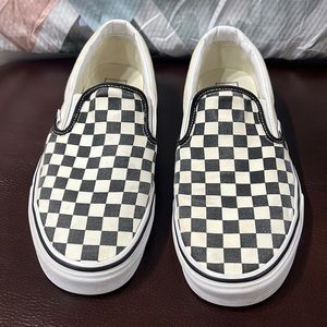Unisex Checkered Slip On Vans